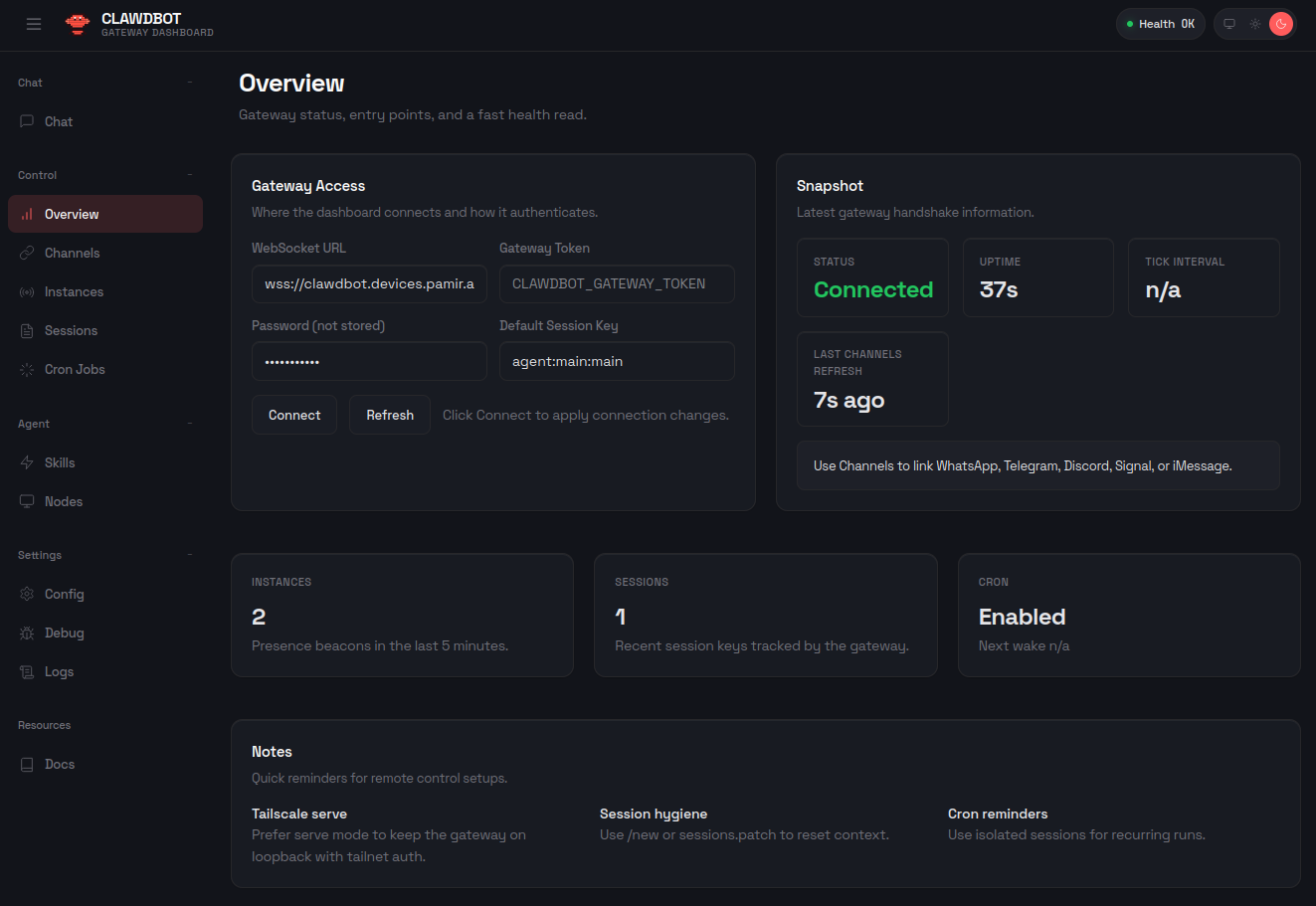 Clawdbot Dashboard